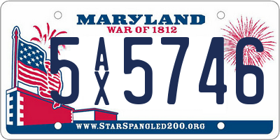 MD license plate 5AX5746