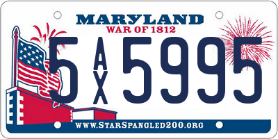 MD license plate 5AX5995