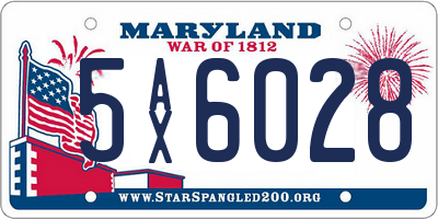 MD license plate 5AX6028