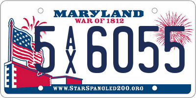 MD license plate 5AX6055