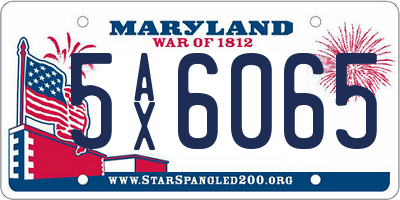 MD license plate 5AX6065