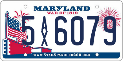 MD license plate 5AX6079