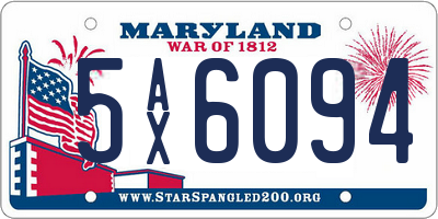 MD license plate 5AX6094
