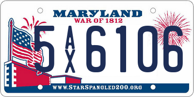 MD license plate 5AX6106