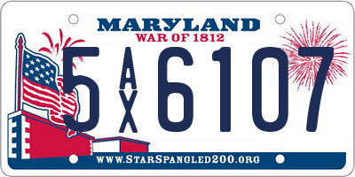 MD license plate 5AX6107