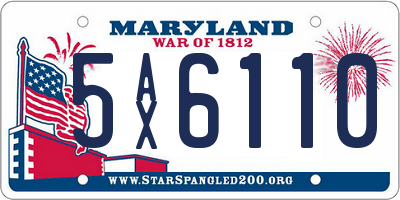 MD license plate 5AX6110
