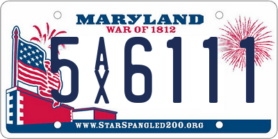 MD license plate 5AX6111