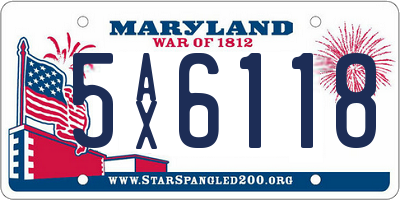 MD license plate 5AX6118