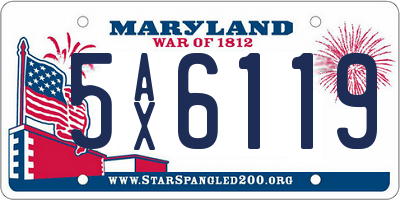 MD license plate 5AX6119