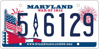 MD license plate 5AX6129