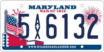 MD license plate 5AX6132