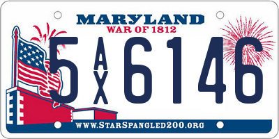 MD license plate 5AX6146