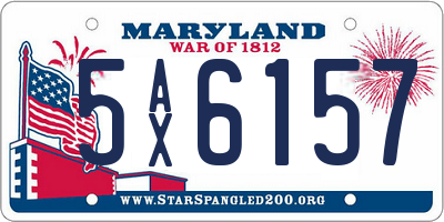 MD license plate 5AX6157
