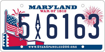 MD license plate 5AX6163