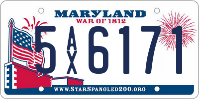 MD license plate 5AX6171