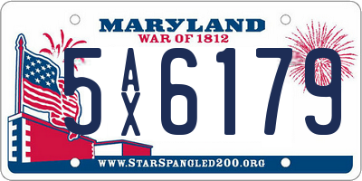 MD license plate 5AX6179