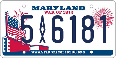 MD license plate 5AX6181