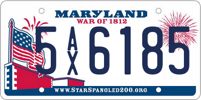 MD license plate 5AX6185
