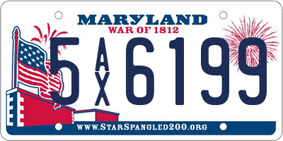MD license plate 5AX6199
