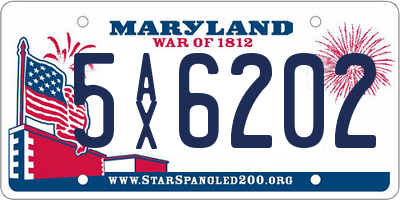 MD license plate 5AX6202