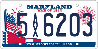 MD license plate 5AX6203