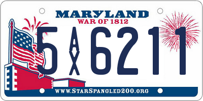 MD license plate 5AX6211