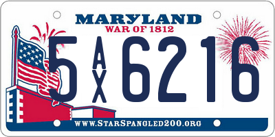 MD license plate 5AX6216