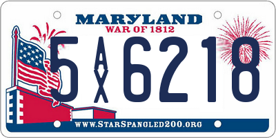 MD license plate 5AX6218