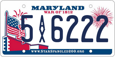 MD license plate 5AX6222