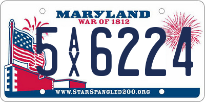 MD license plate 5AX6224