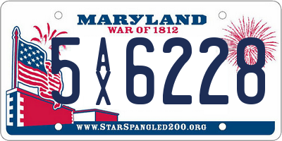 MD license plate 5AX6228