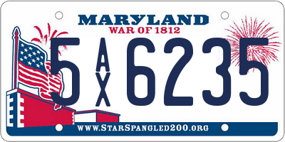 MD license plate 5AX6235