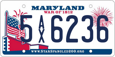 MD license plate 5AX6236