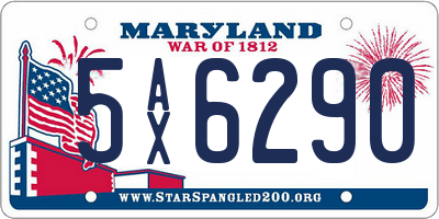 MD license plate 5AX6290