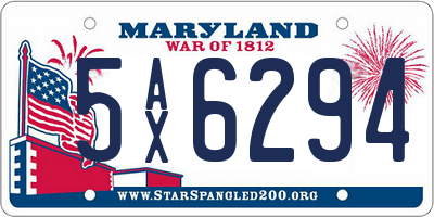 MD license plate 5AX6294