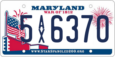 MD license plate 5AX6370