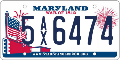 MD license plate 5AX6474