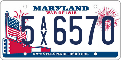 MD license plate 5AX6570