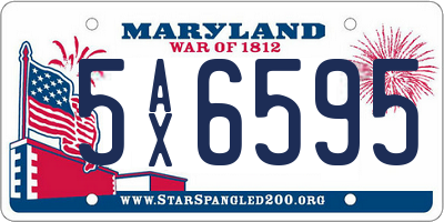MD license plate 5AX6595