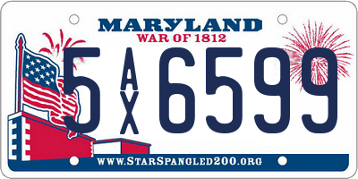 MD license plate 5AX6599