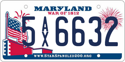MD license plate 5AX6632