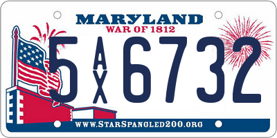 MD license plate 5AX6732