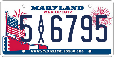 MD license plate 5AX6795