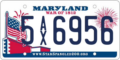 MD license plate 5AX6956