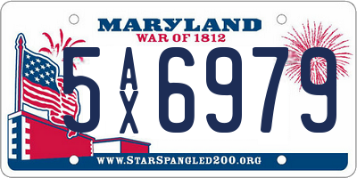 MD license plate 5AX6979