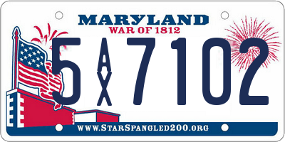 MD license plate 5AX7102