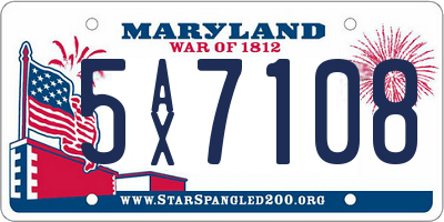 MD license plate 5AX7108