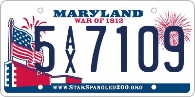 MD license plate 5AX7109