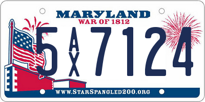 MD license plate 5AX7124