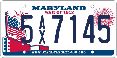 MD license plate 5AX7145
